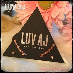 LUV AJ Rose Gold Climbing Ear Crawler Stud Earring